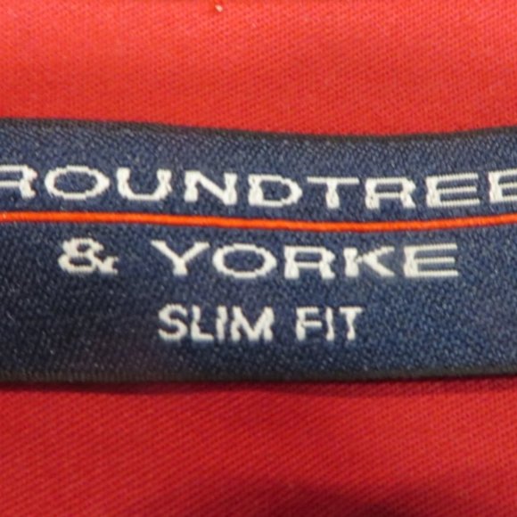 Bright Pastel Red Summer Shirt - Roundtree & Yorke - Large - Picture 4 of 5
